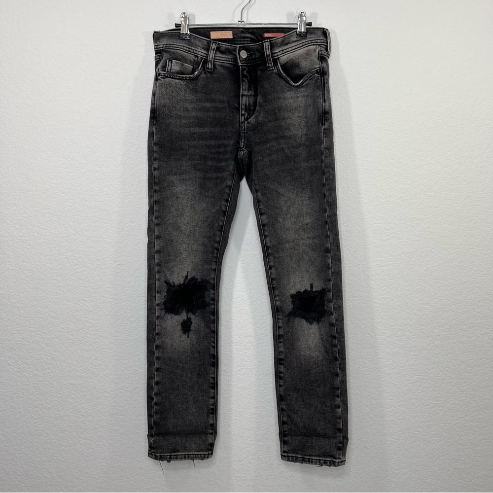 Anthropologie Pilcro Distressed‎ Slim Boyfriend Jean Black size 26 - Picture 2 of 12